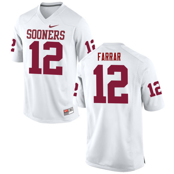 Men Oklahoma Sooners #12 Zach Farrar College Football Jerseys Game-White - Click Image to Close